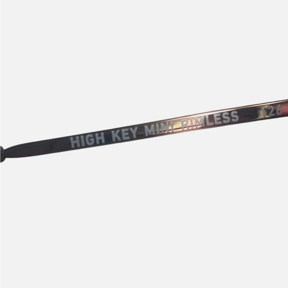 Quay Australia High Key Mini Rimless Pink Brown Sunglasses - Picture 5 of 8